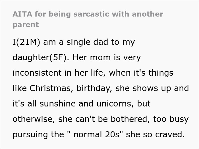 "I Take It Day By Day": Dad Sarcastically Puts Random Mom In Her Place For Questioning His 'Skills' "I Take It Day By Day": Dad Sarcastically Puts Random Mom In Her Place For Questioning His 'Skills'