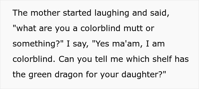 'Karen' Makes Fun Of Employee For Being Colorblind, He Makes Sure She Regrets It