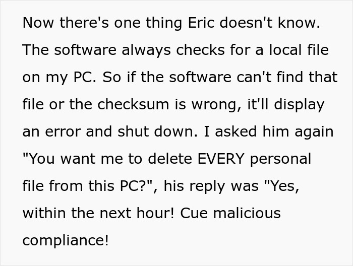 “Delete Any Personal Data”: Worker Happily Complies, Watches Arrogant Boss Get Fired In 3 Months' Time “Delete Any Personal Data”: Worker Happily Complies, Watches Arrogant Boss Get Fired In 3 Months' Time