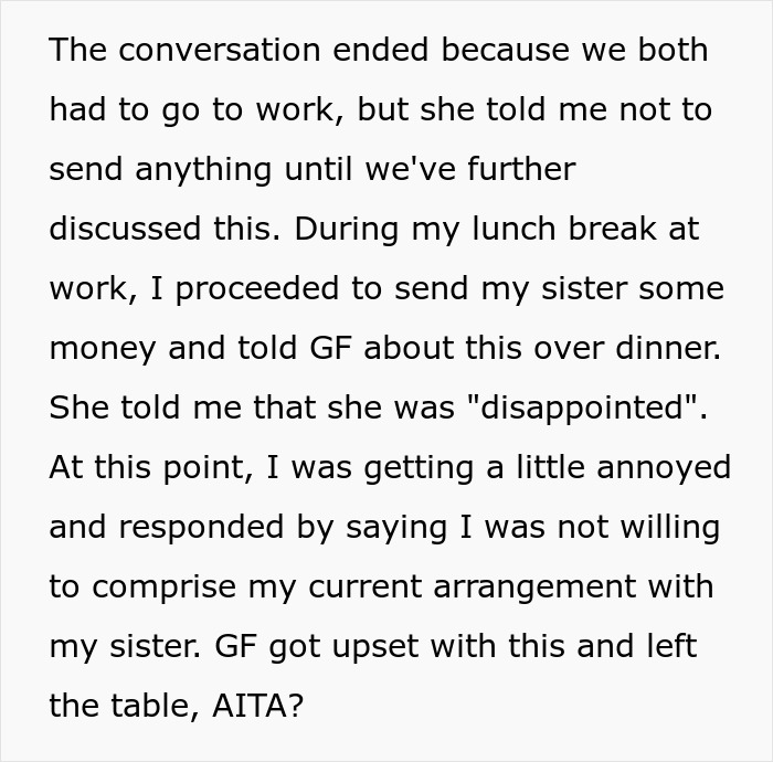 Man Has Had It With GF Controlling His Finances, Dumps Her When She Says His Sister Is Scamming Him