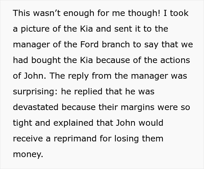 Salesperson Assumed A Customer Couldn&rsquo;t Afford A Car Which Came Back At Him In The Form Of A Pic