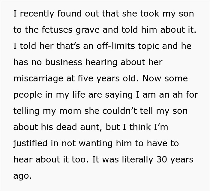 Woman Had To Visit Mom&rsquo;s Miscarriage Grave All Her Youth, Loses It When Her Kid Gets Forced Too