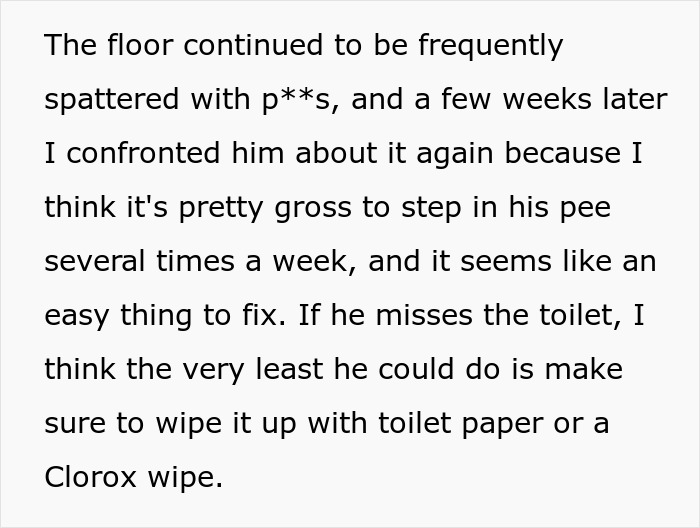 &ldquo;The Bathroom Floor Was Suddenly Always Wet&rdquo;: BF Keeps Missing The Toilet, GF Gets Resourceful