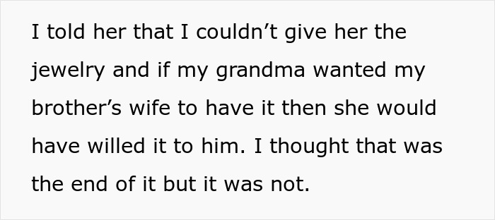 Woman Inherits Her Grandmother&rsquo;s Jewelry And Refuses To Let Her SIL Have It