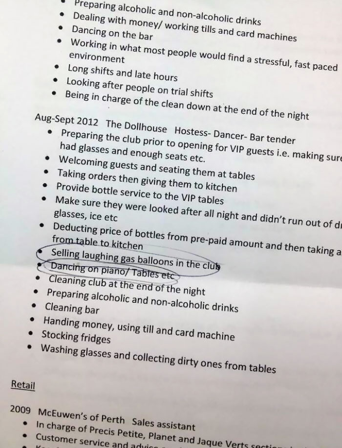 Probably Best Not To Include That On Your Resume