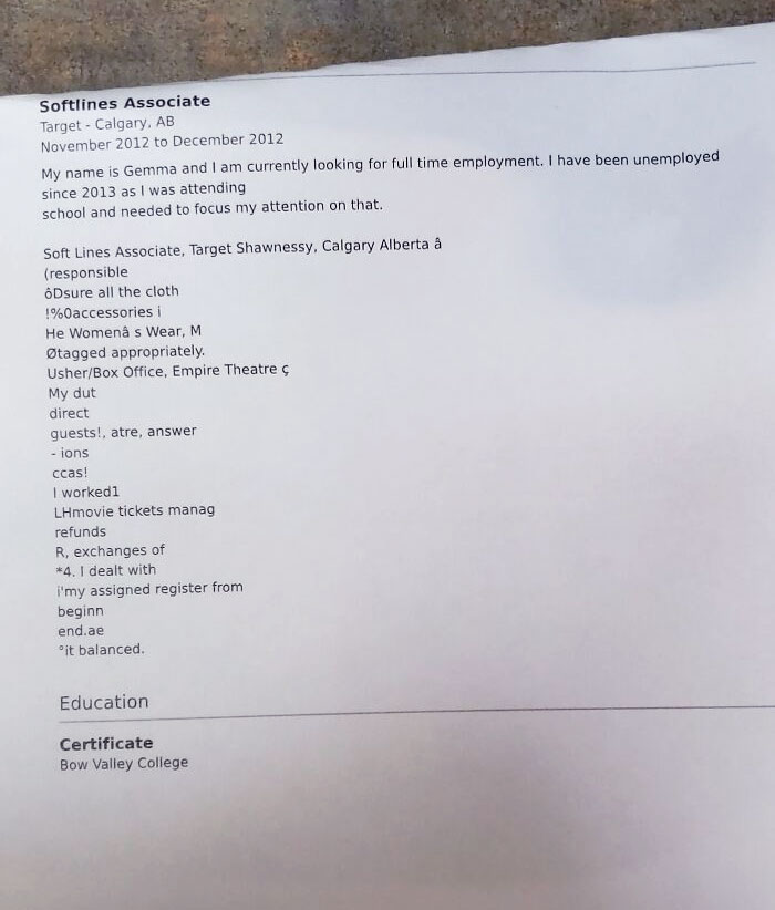 There Was An Attempt To Write A Resume