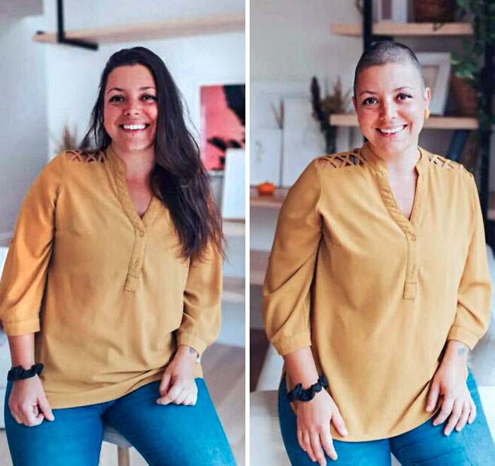 She Wanted To Donate All Her Hair For Good Cause. We Shaved Off All Her Hair And Made Sure To Donate It All