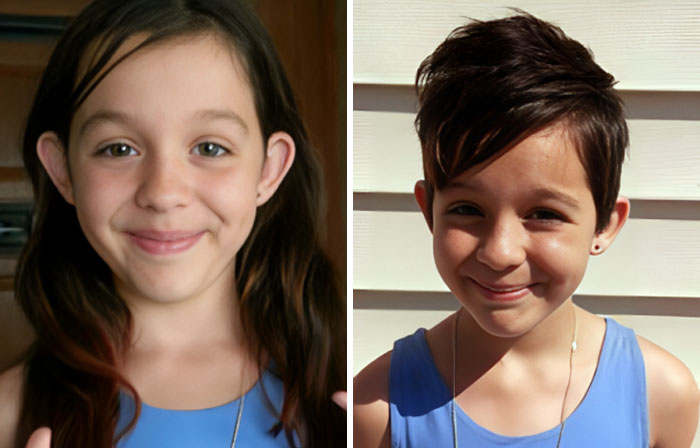 My 10-Year-Old Sister Let Me Chop Off 14 Inches Of Her Hair To Donate To "Wigs For Kids"