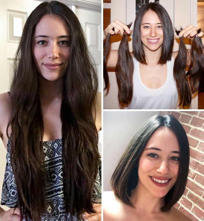 I Cut Off A Total Of 16 Inches And Will Be Donating 4 Ponytails To "Wigs For Kids"