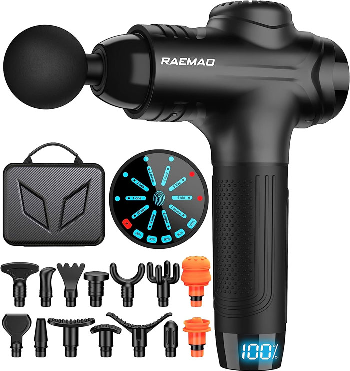 Picture of Raemao X6 massage gun on amazon