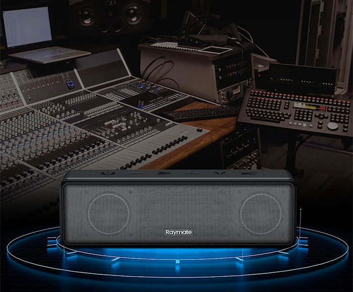 Picture of Raymate bluetooth speakers on amazon