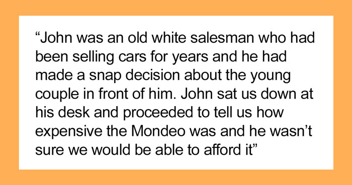 Salesperson Assumed A Customer Couldn’t Afford A Car Which Came Back At Him In The Form Of A Pic