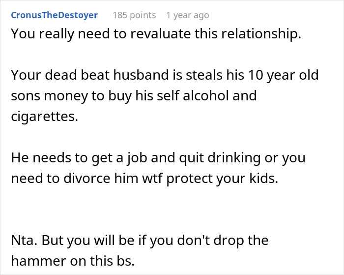 &ldquo;AITA For No Longer Handing My Son His Allowance After I Found Out My Husband&rsquo;s Been Taking It?&rdquo;