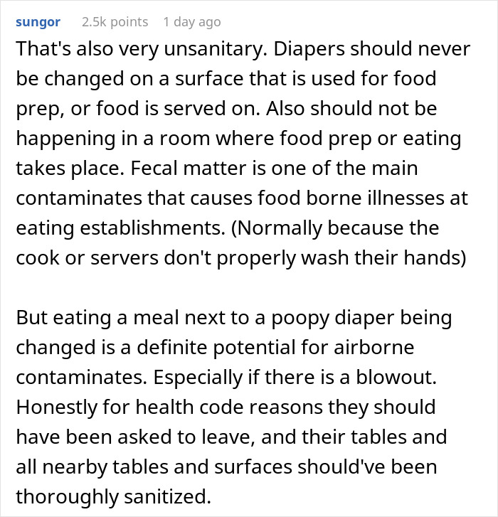 Restaurant Table Becomes Nappy Changing Station, Making Nearby Diners Nauseous Restaurant Table Becomes Nappy Changing Station, Making Nearby Diners Nauseous