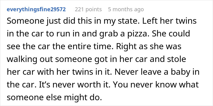 Mom Is Puzzled Whether It&rsquo;s Ever OK To Leave Kids In The Car, Asks The Internet For Advice