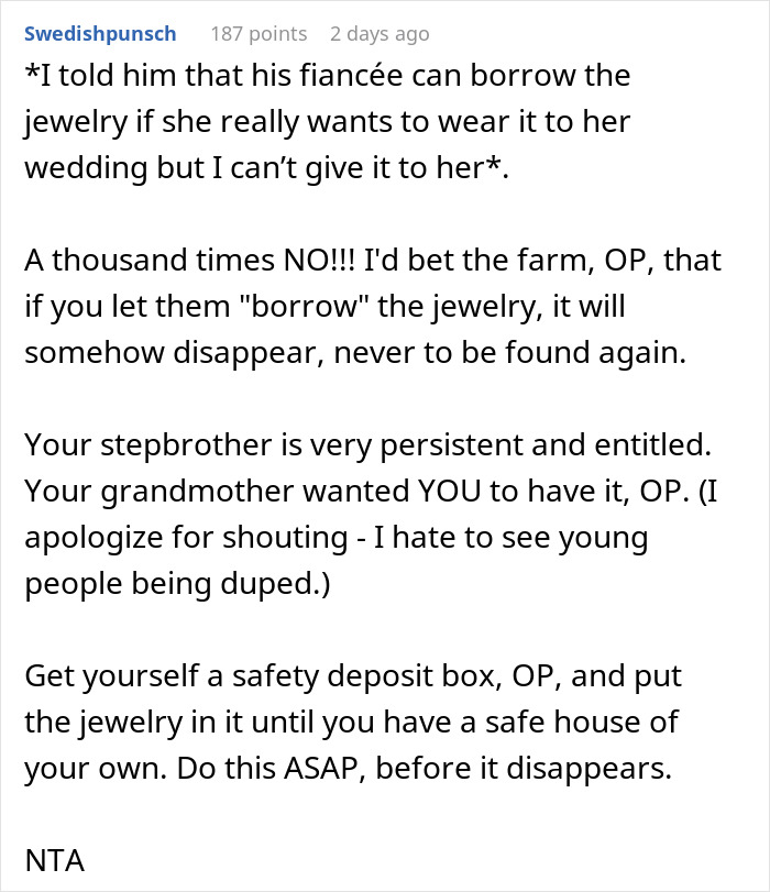 Woman Inherits Her Grandmother&rsquo;s Jewelry And Refuses To Let Her SIL Have It