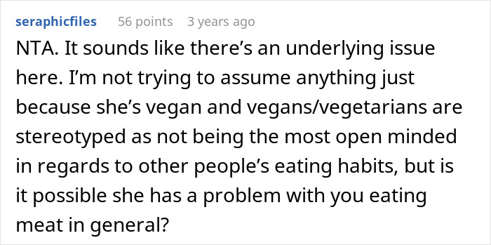 “AITA For Adding Meat To My Girlfriend’s Vegan Dishes?” “AITA For Adding Meat To My Girlfriend’s Vegan Dishes?”