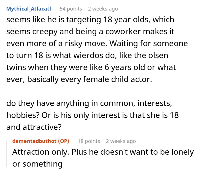 35 Y.O. Man Waits Until 17 Y.O. Turns 18 To Ask Her Out, Friend Questions If It&rsquo;s Normal