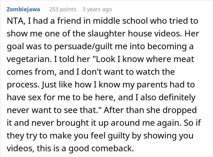 Guy Refuses To Go Vegan As Entire Family Does, Gets Hate For It Guy Refuses To Go Vegan As Entire Family Does, Gets Hate For It