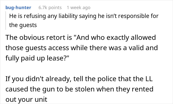 Tenant Thinks Their Stuff Was Stolen While On Vacation, Learns Their Home Was Airbnb'd By Landlord