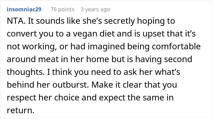 “AITA For Adding Meat To My Girlfriend’s Vegan Dishes?” “AITA For Adding Meat To My Girlfriend’s Vegan Dishes?”