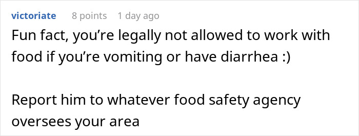 Teenager Maliciously Complies With Manager&rsquo;s Request To Come Into Work While Sick, Throws Up