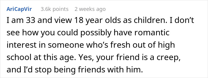 35 Y.O. Man Waits Until 17 Y.O. Turns 18 To Ask Her Out, Friend Questions If It&rsquo;s Normal