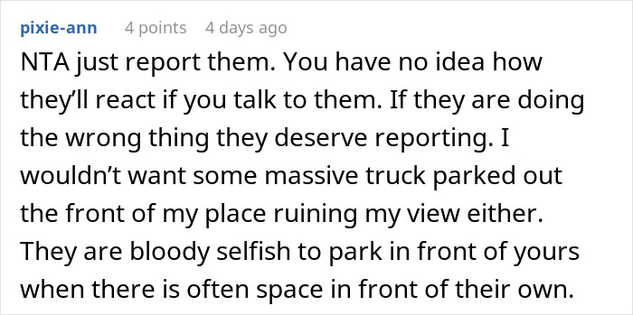 Woman Is Out Of Options After Huge RV Keeps Standing Parked In Front Of Her Home