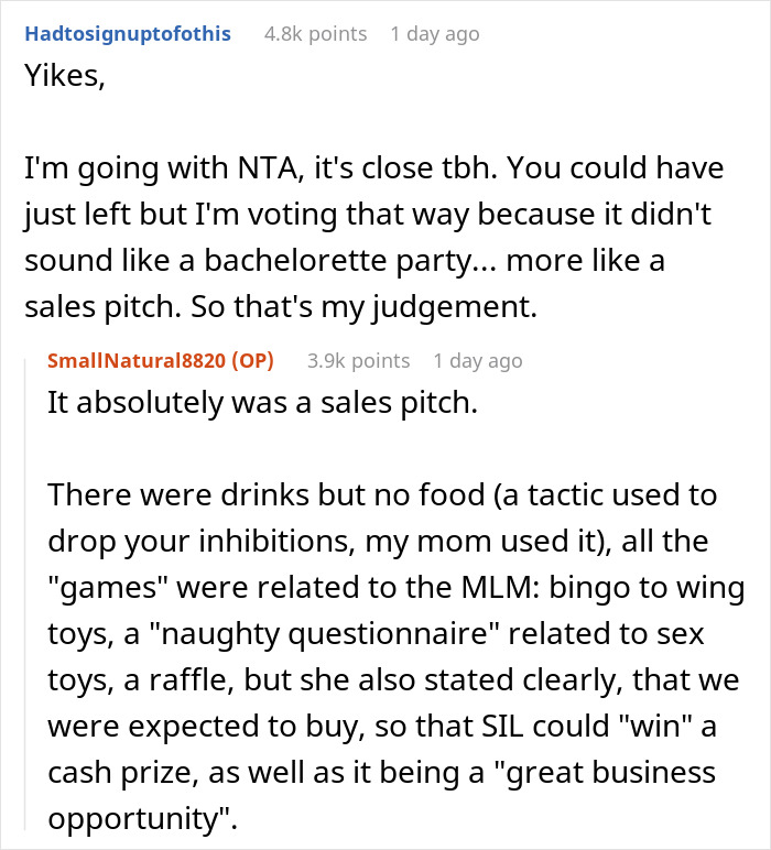 "My Life Was Ruined Because Of An MLM": Woman Livid At Hen Party After Guest Tries MLM Pitch