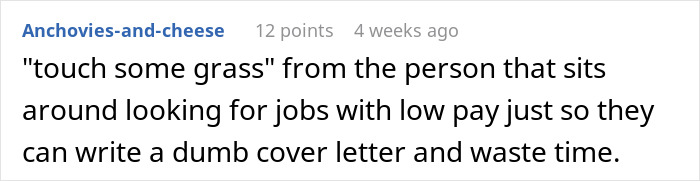 &ldquo;Touch Some Grass, Please&rdquo;: Job Applicant Hits Back At Insulting Job Offer With Cover Letter