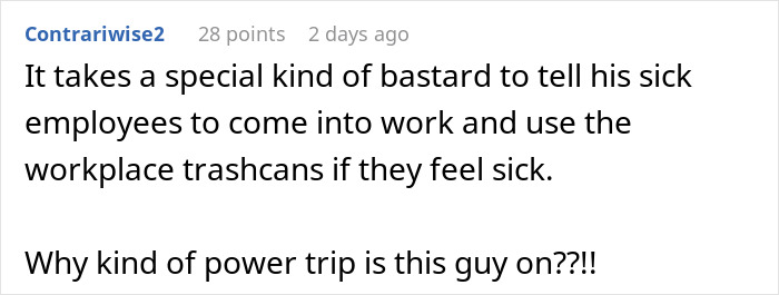Teenager Maliciously Complies With Manager&rsquo;s Request To Come Into Work While Sick, Throws Up