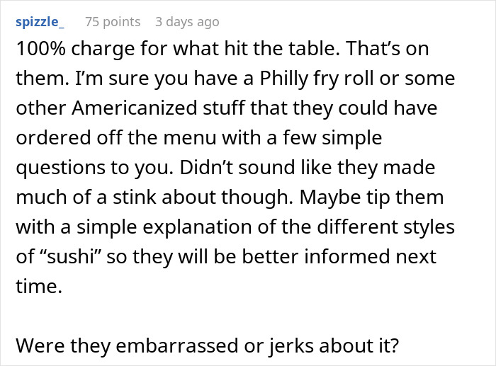 "What’s Worse Than Stupid? That’s What This Is": Customers Don't Know Sushi Is Raw Fish "What’s Worse Than Stupid? That’s What This Is": Customers Don't Know Sushi Is Raw Fish