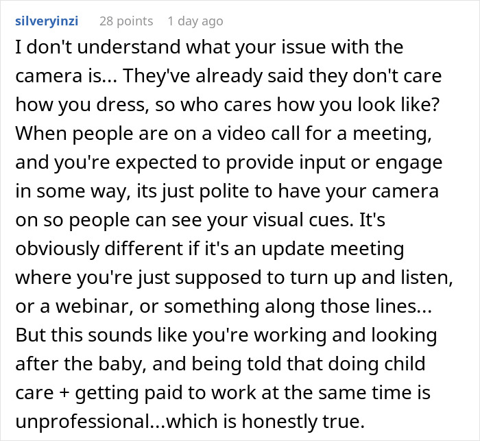 Boss Asks For Cameras To Be On And Full Engagement During Online Meets, One Worker &ldquo;Delivers&rdquo;