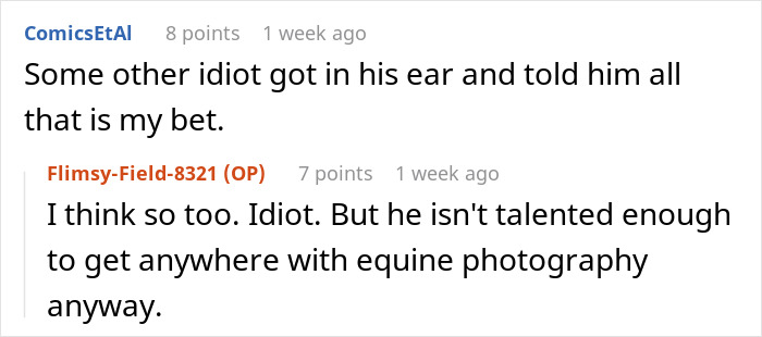 Photographer Thinks He&rsquo;s Entitled To $1000 And Free Specialized Training, Gets Reality Check