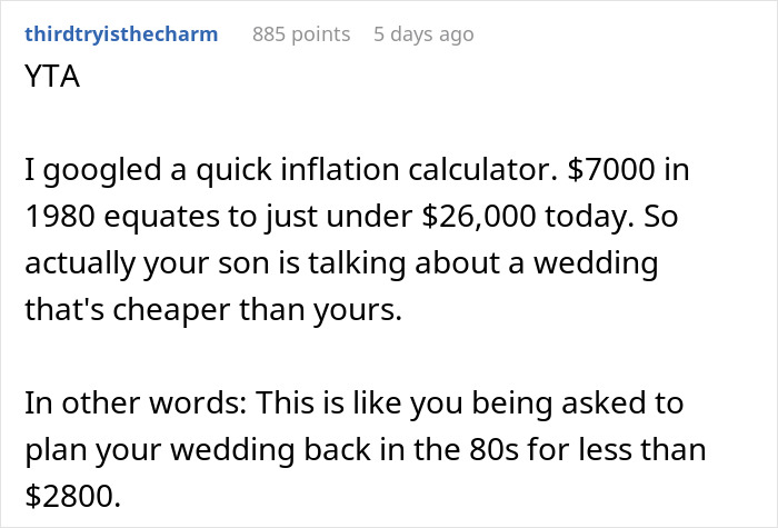 Dad Wants Son To Throw A Wedding For Under $10k Like He Did In The &lsquo;80s, Gets Brought Back To 2023
