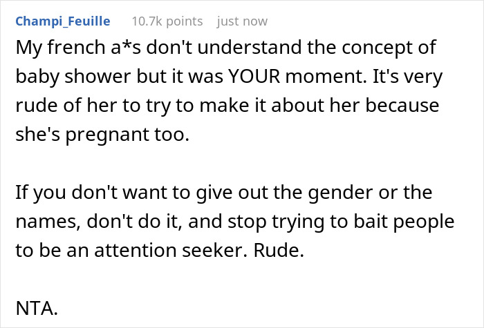 Sister Tries To Steal Woman&rsquo;s Baby Shower Thunder, Gets Politely Told To Shut It