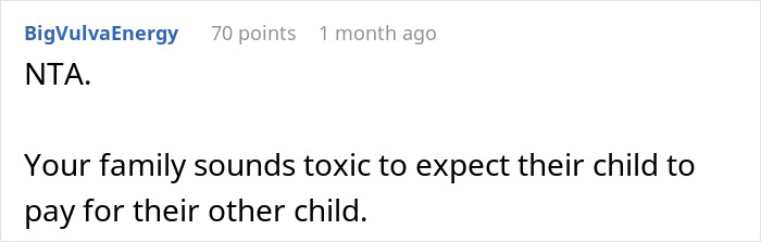 Person Refuses To Help Their &lsquo;Golden&rsquo; Child&rsquo; Brother As They Had To Make It All On Their Own