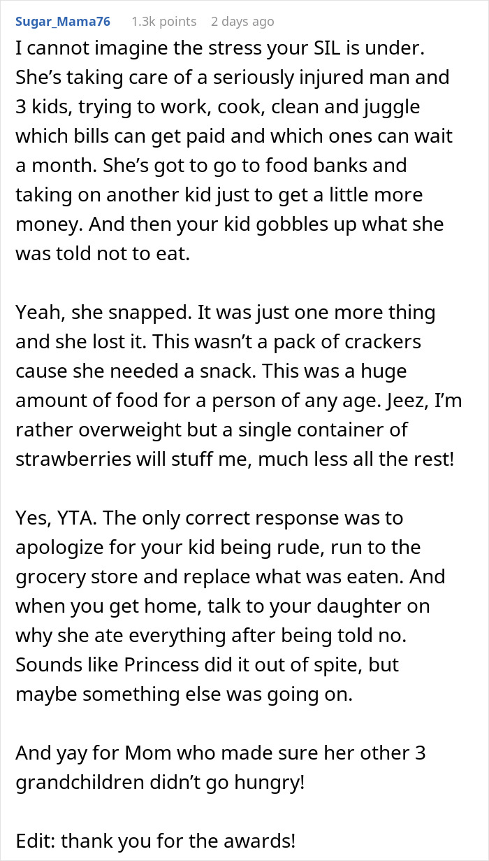 Mom Asks If She Handled The Situation Over Struggling SIL&rsquo;s Food Like A Jerk, Gets No Sympathy