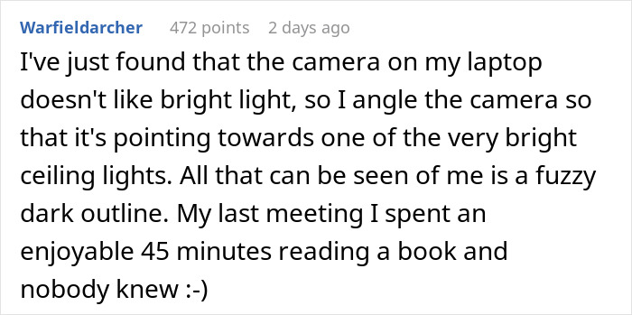 Boss Asks For Cameras To Be On And Full Engagement During Online Meets, One Worker &ldquo;Delivers&rdquo;