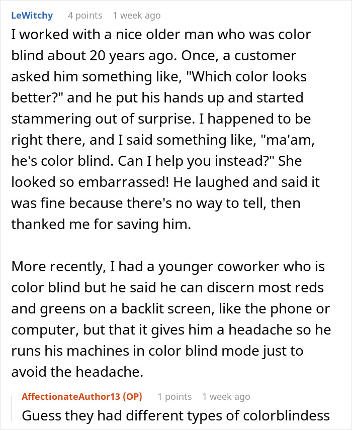'Karen' Makes Fun Of Employee For Being Colorblind, He Makes Sure She Regrets It