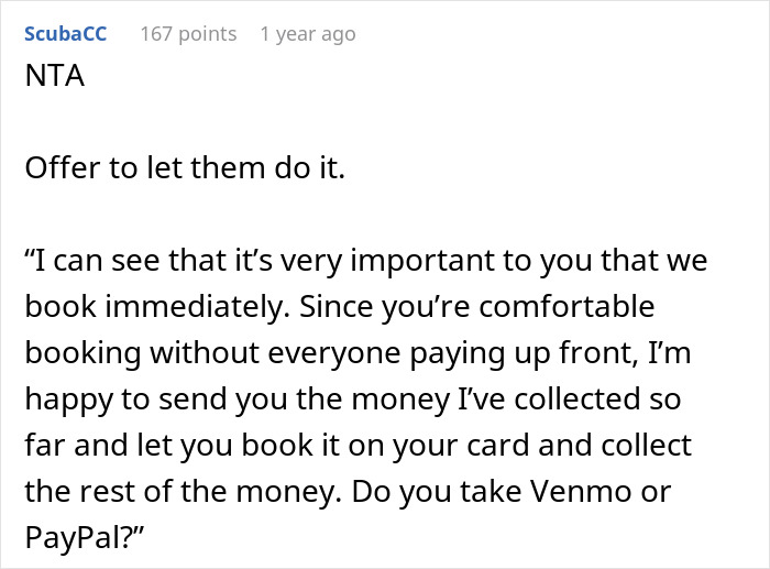 MOH Unwilling To Book An Airbnb Before Every Participant Chips In Upfront, Wonders If She's A Jerk