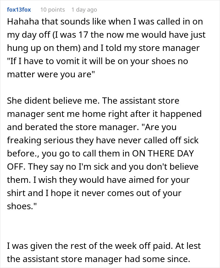 Teenager Maliciously Complies With Manager&rsquo;s Request To Come Into Work While Sick, Throws Up