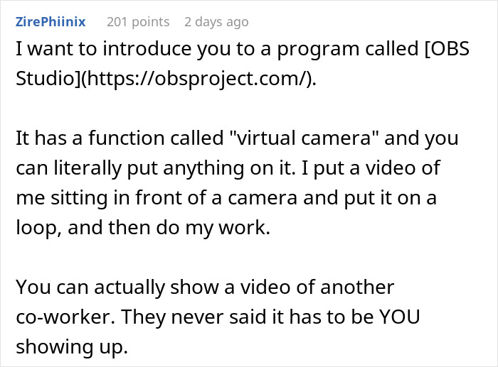 Boss Asks For Cameras To Be On And Full Engagement During Online Meets, One Worker &ldquo;Delivers&rdquo;