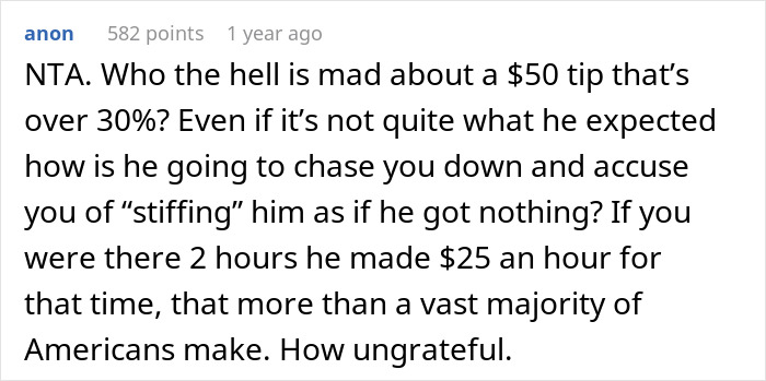 Couple Takes Back $50 Tip After The Waiter Complains It&rsquo;s Not Enough