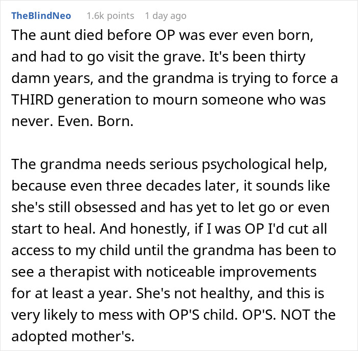 Woman Had To Visit Mom&rsquo;s Miscarriage Grave All Her Youth, Loses It When Her Kid Gets Forced Too