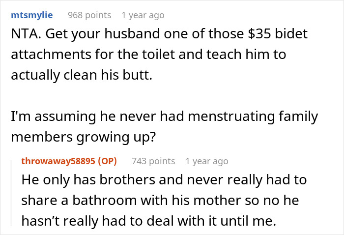 Man Judges Bloody Pads, Not Realizing They Are Due To Giving Birth, Wife Tells Him To Wipe Better Man Judges Bloody Pads, Not Realizing They Are Due To Giving Birth, Wife Tells Him To Wipe Better