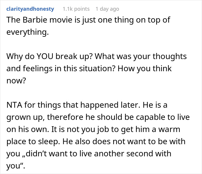 Woman Dumps Boyfriend Over His Bigoted Reaction To Barbie Movie