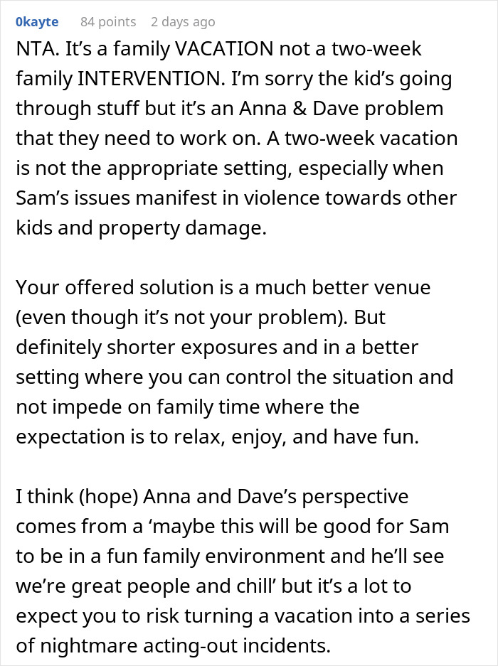 Parents Can't Control Their Son, Are Furious When He's Not Invited On Holiday