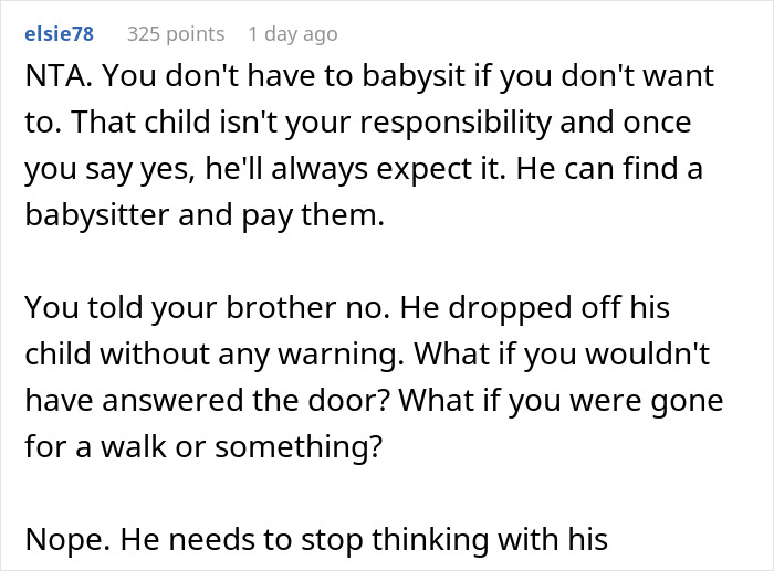 Guy Discovers His Niece On His Doorstep After Clearly Refusing To Babysit Her 