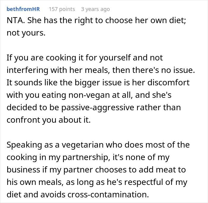 “AITA For Adding Meat To My Girlfriend’s Vegan Dishes?” “AITA For Adding Meat To My Girlfriend’s Vegan Dishes?”